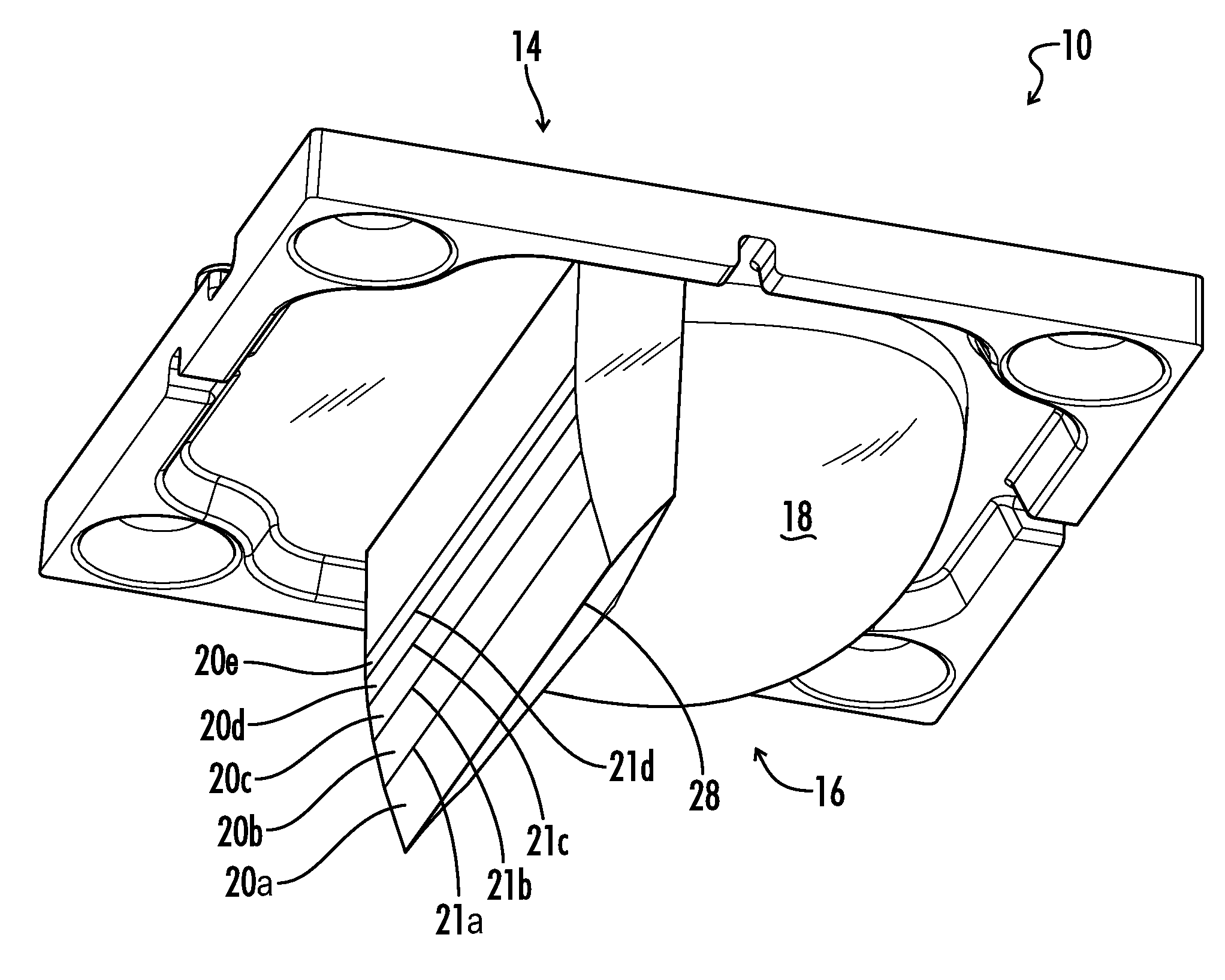 Asymmetric area lighting lens