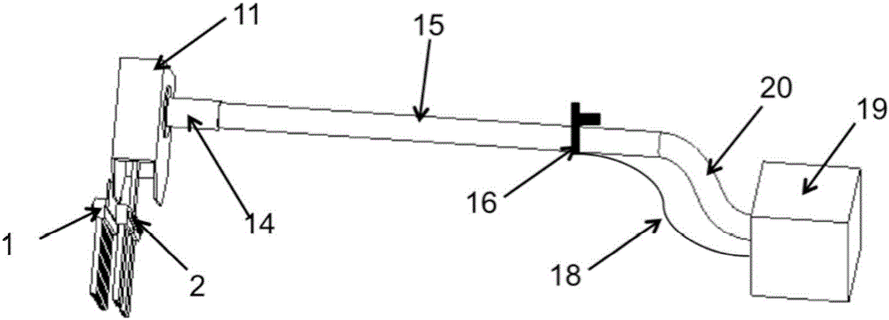 Combined vibrating comb type fruit picking device