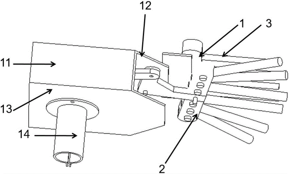 Combined vibrating comb type fruit picking device