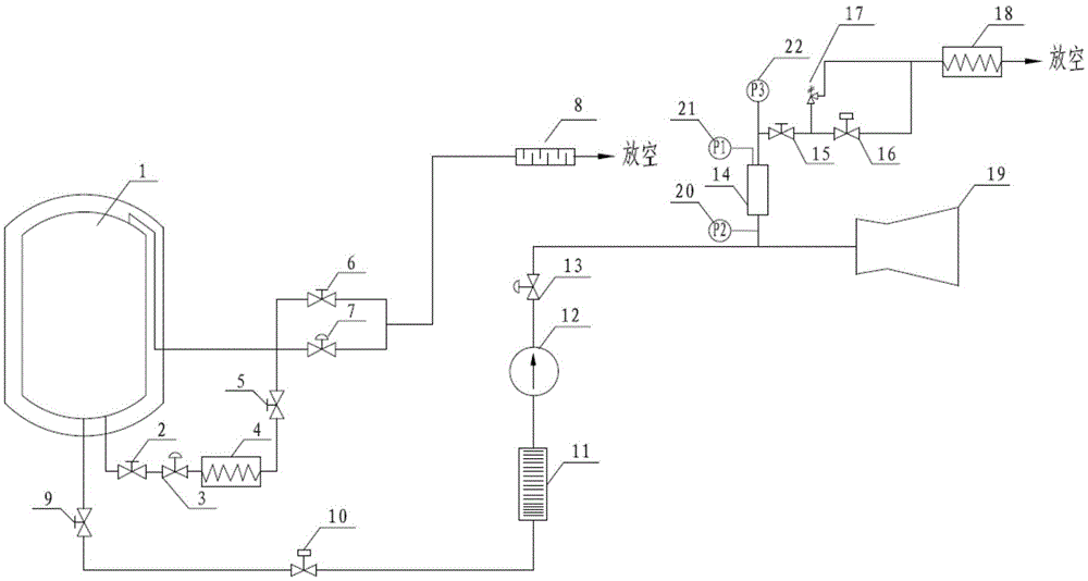 Liquid nitrogen conveying pipeline capable of preventing water attacks