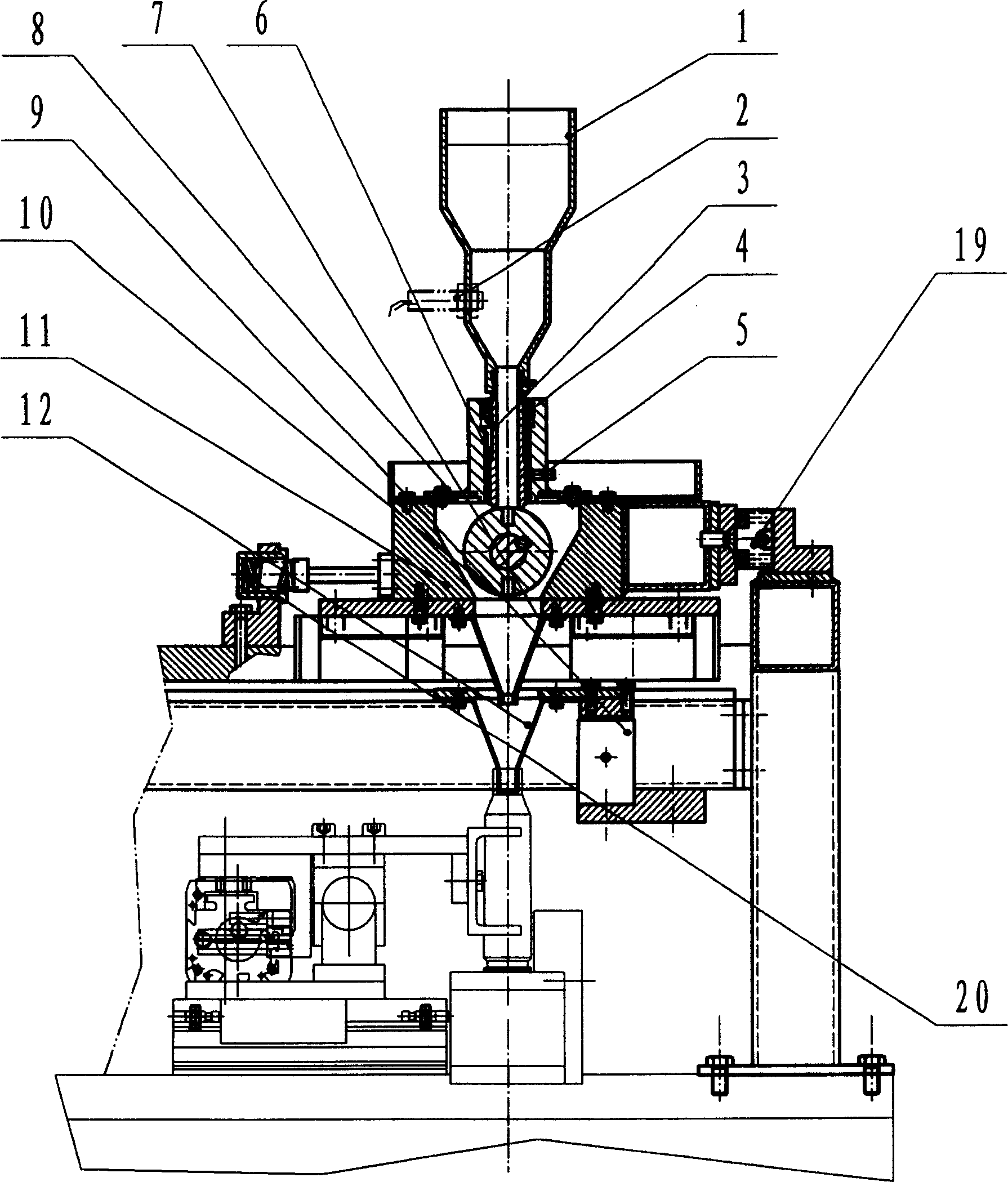 Explosion-proof spherical rotation measuring filling device