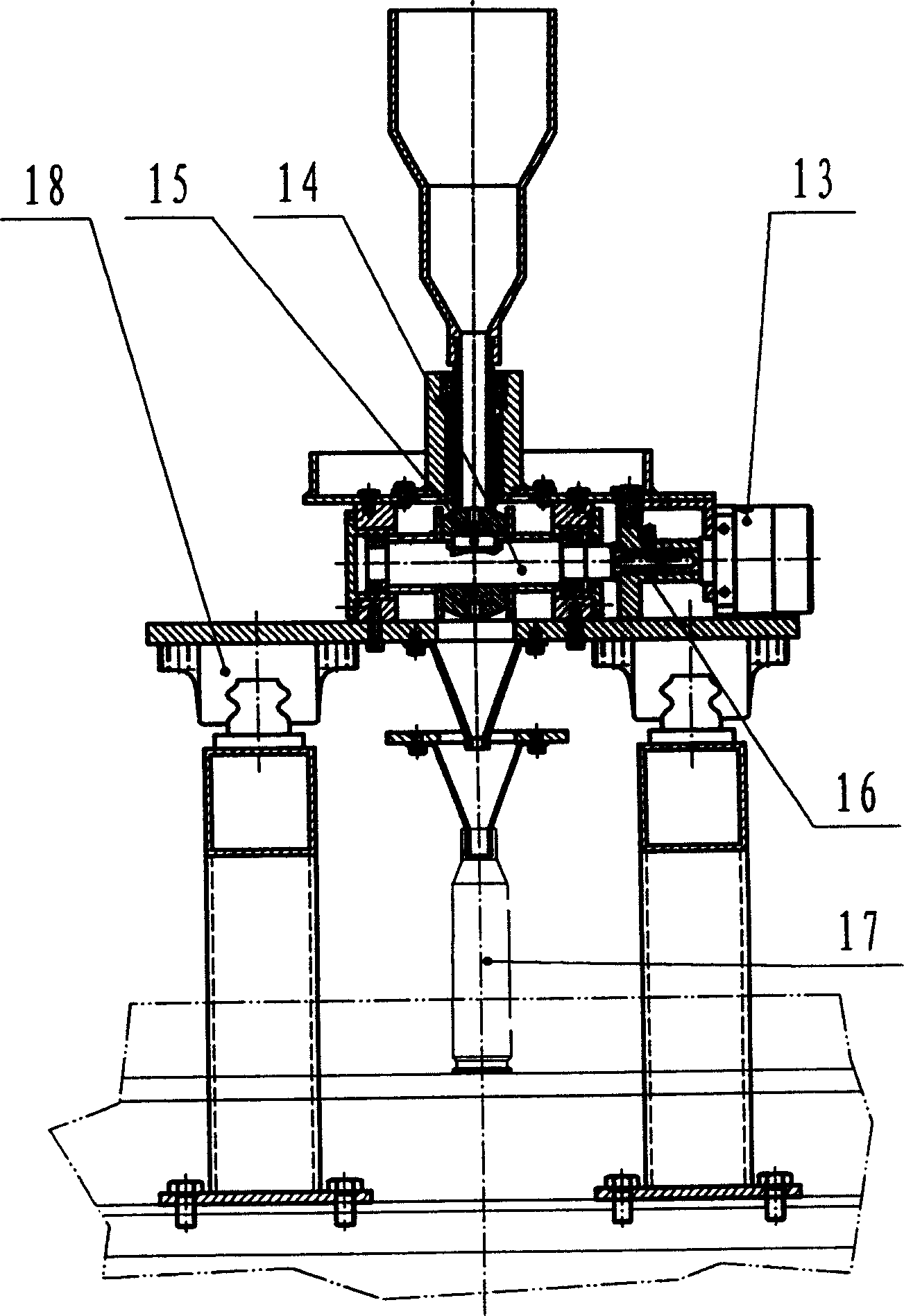 Explosion-proof spherical rotation measuring filling device