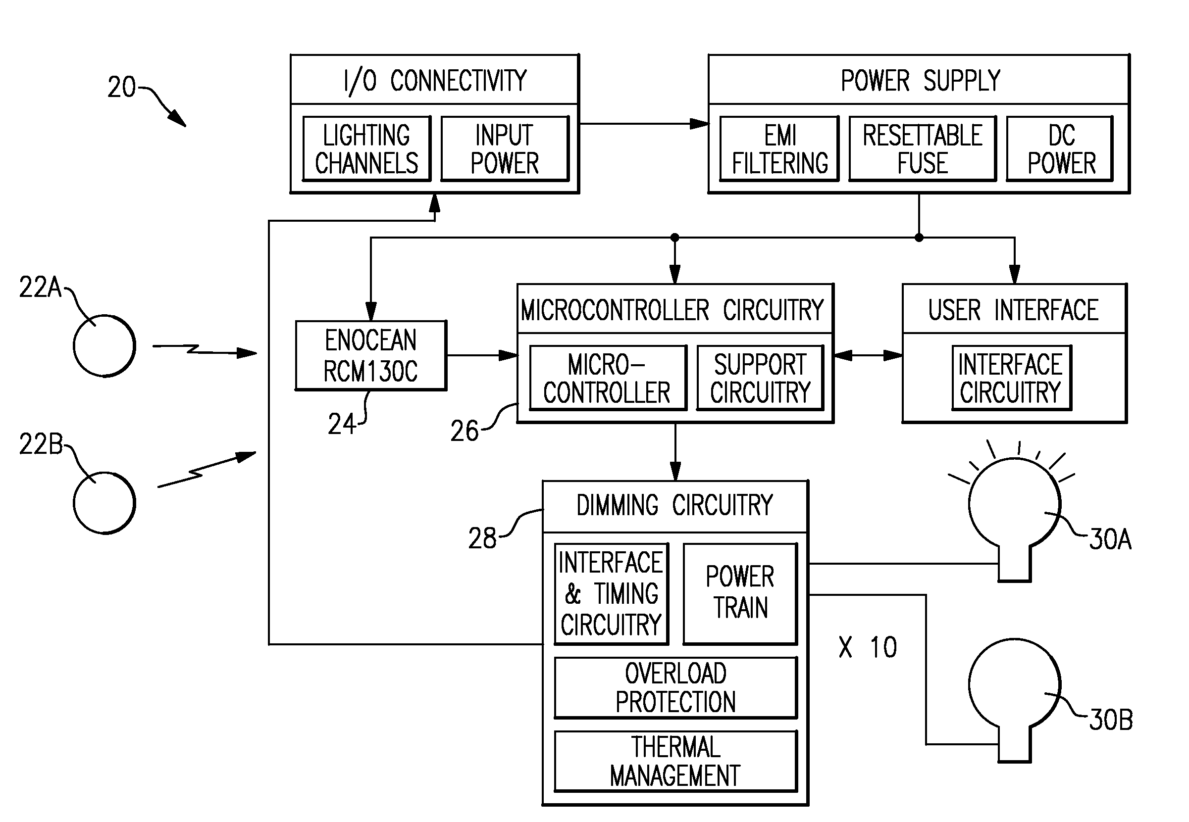 Bulb type detector for dimmer circuit and inventive resistance and short circuit detection