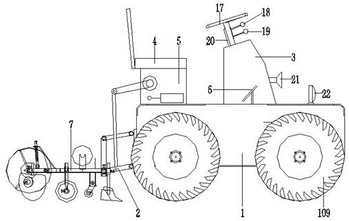 Multifunctional electric four-wheel-drive operation platform