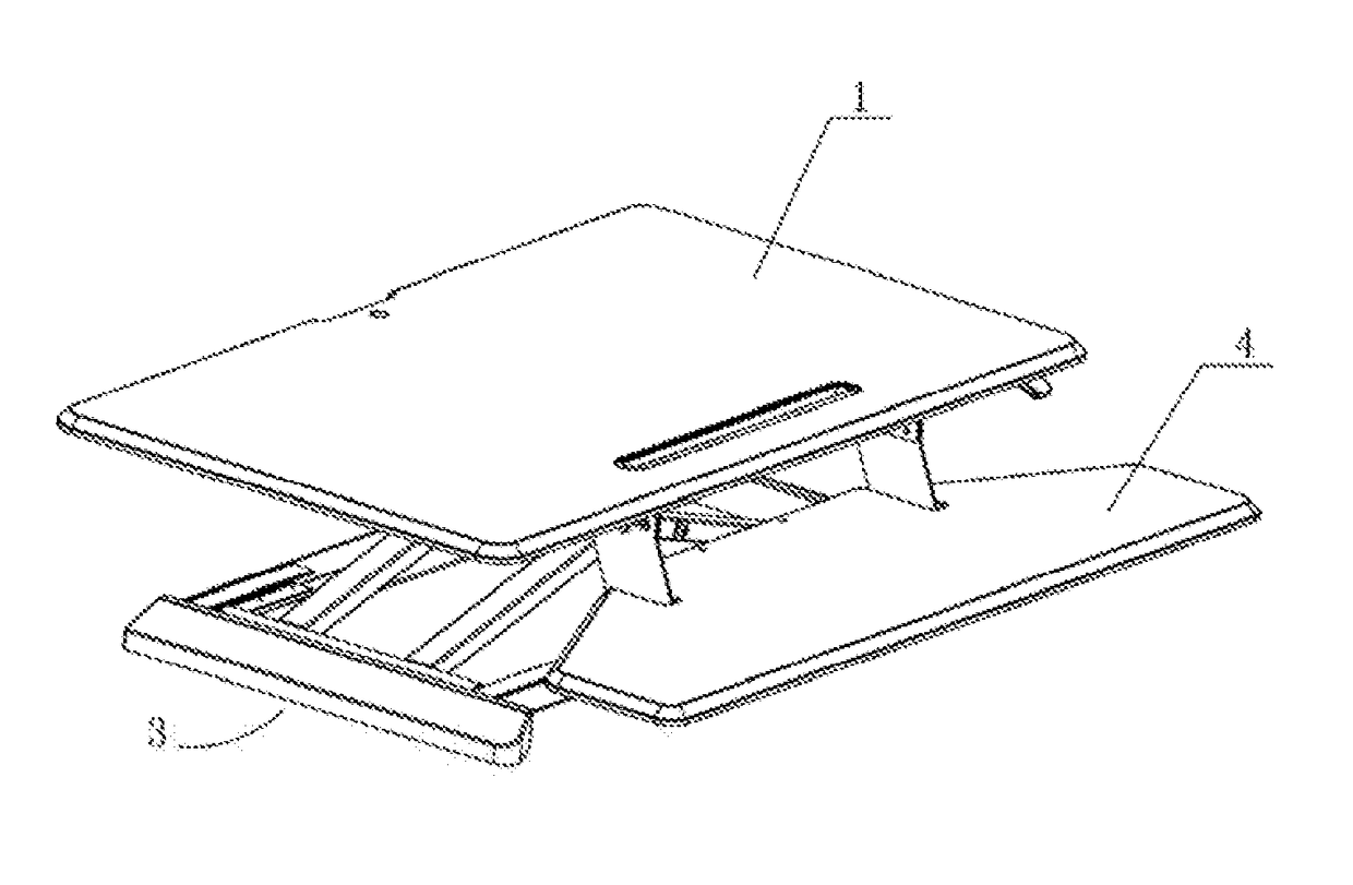 Desk-mounted lifting platform