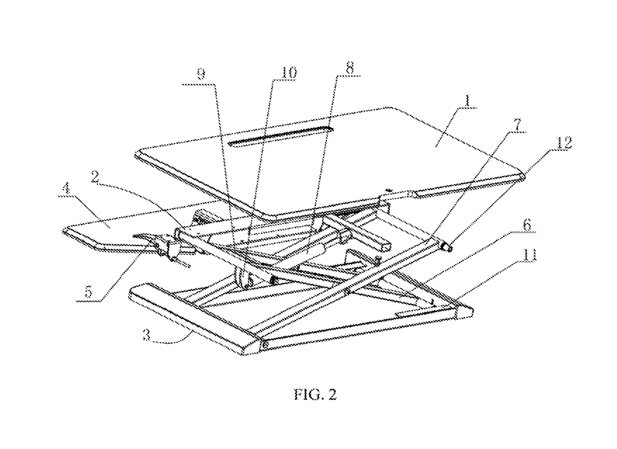 Desk-mounted lifting platform