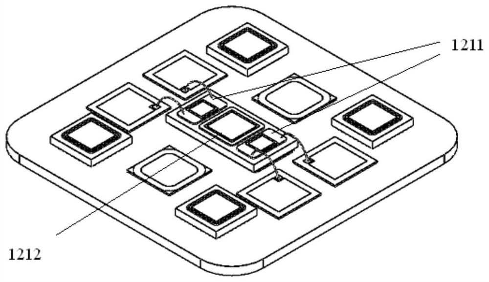 Power chip crimping packaging structure and manufacturing method thereof