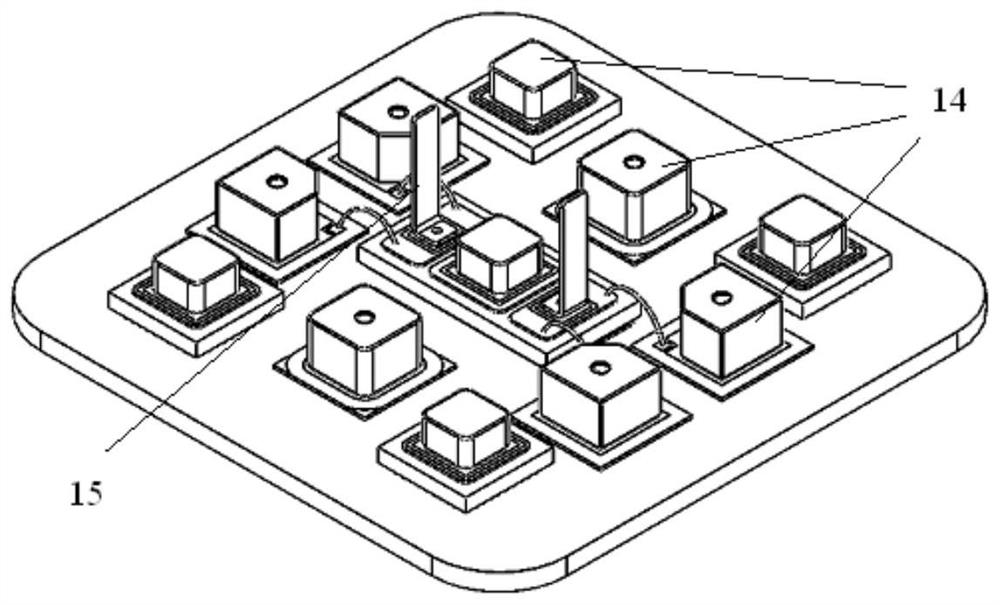 Power chip crimping packaging structure and manufacturing method thereof