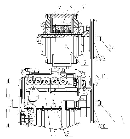 Generator of motor compressor for automobile air conditioner