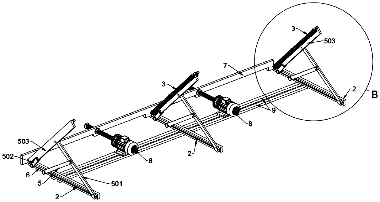 Agricultural adjustable-overturn-type greenhouse cover structure for early maturing culture of vegetables