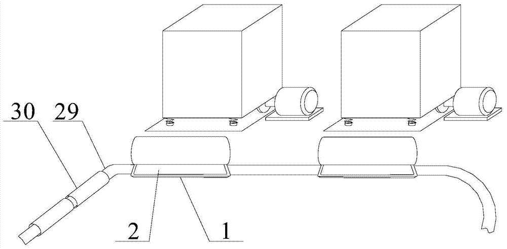 Automatic rock debris dredging and washing device