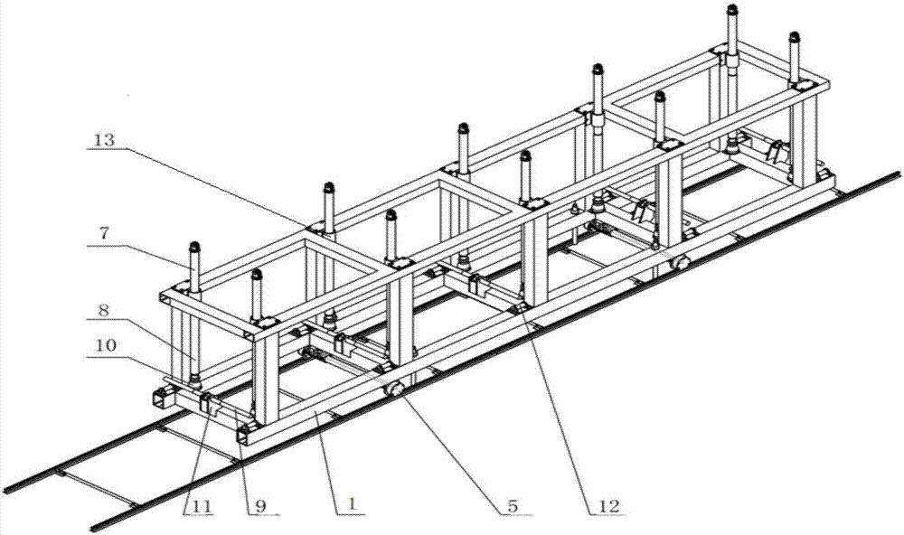 Vehicle type combined inner mold used for urban comprehensive pipe gallery building construction