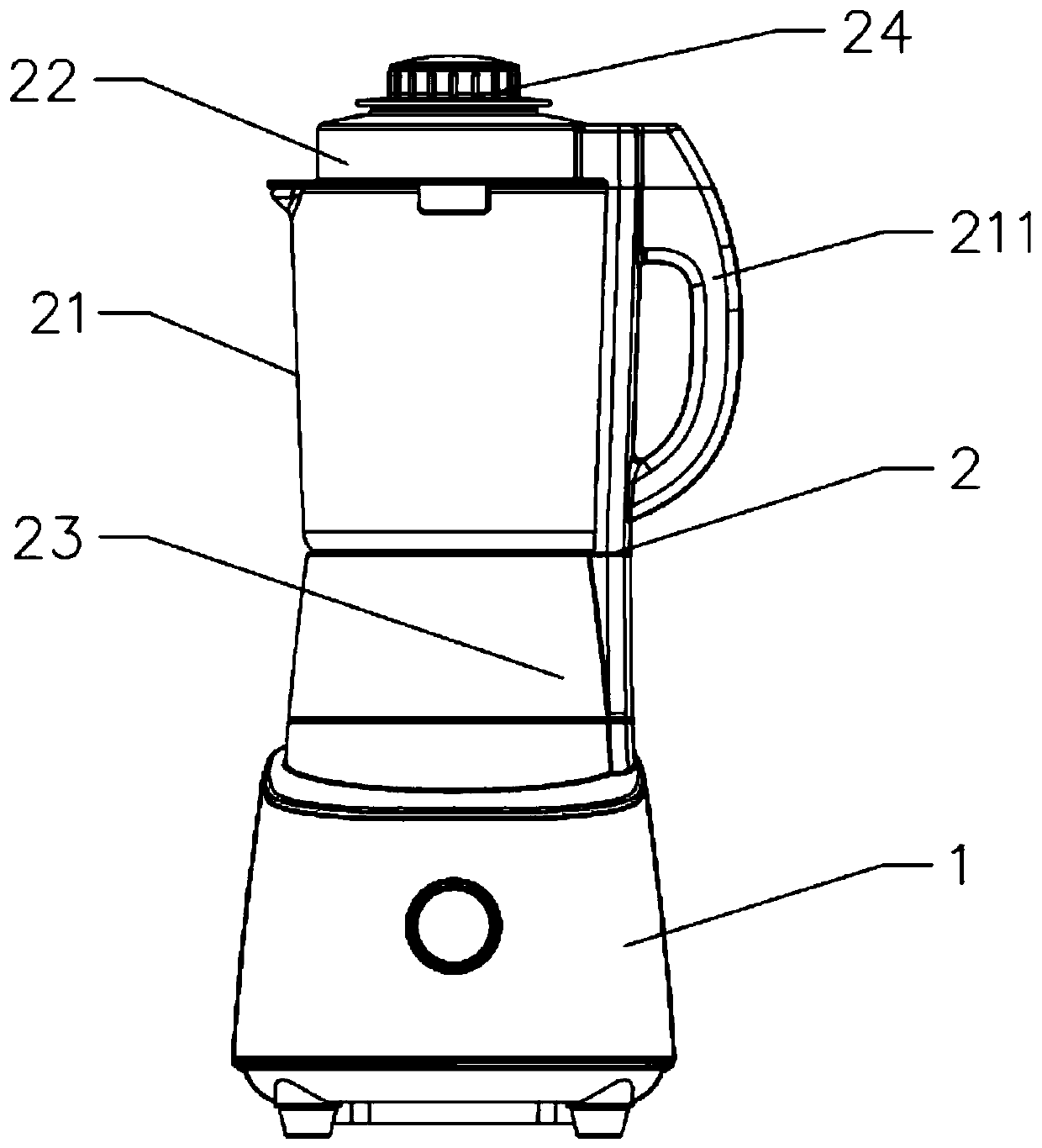 Food processor with long service life