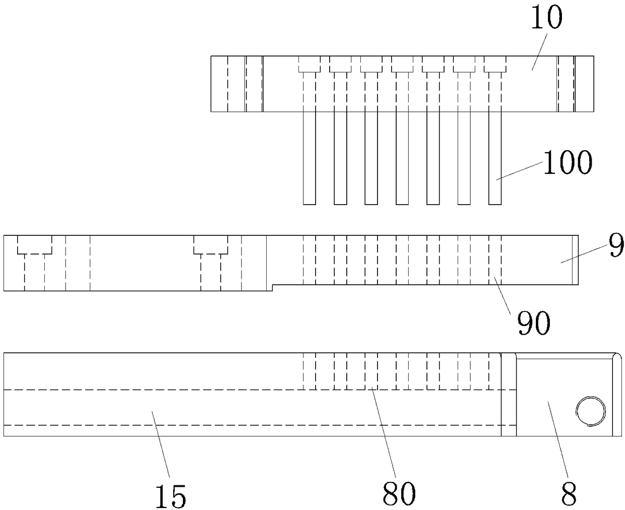 Punching device of rubber belt