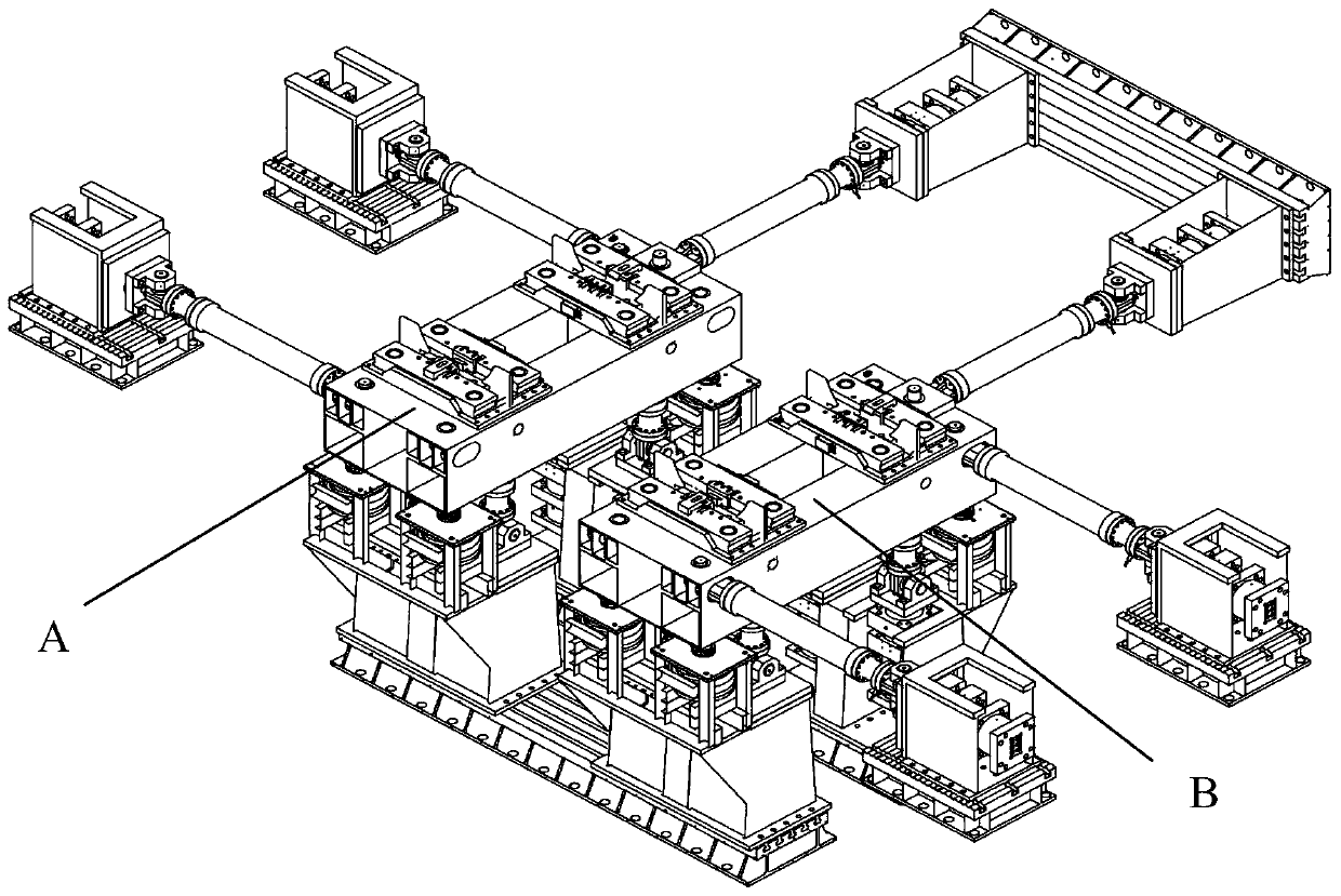 Rail vehicle dual six degrees of freedom motion test platform