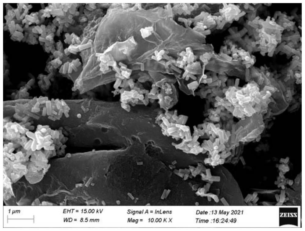 Zinc oxide nanorod ternary composite material as well as preparation method and application thereof