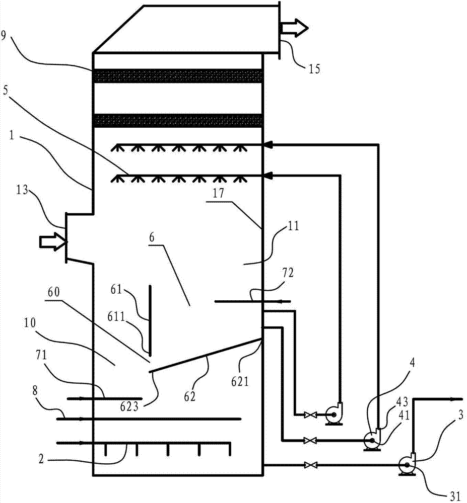 Intra-tower crystallized ammonia-process desulfurization tower