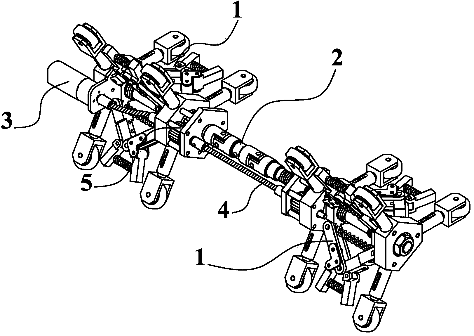 All-wheel-drive squirming-type pipe robot