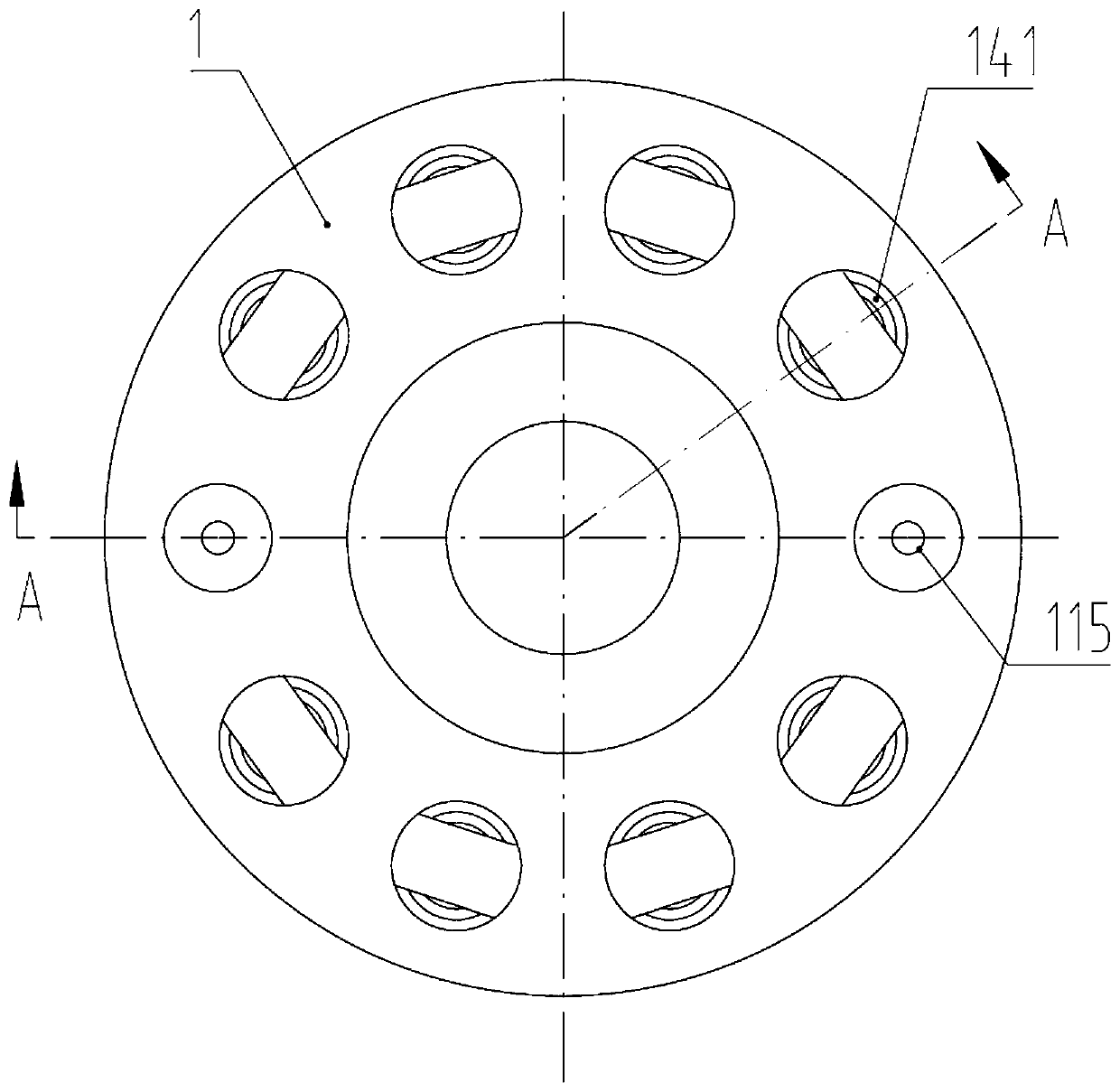 Elastic daub buffer of subway vehicle