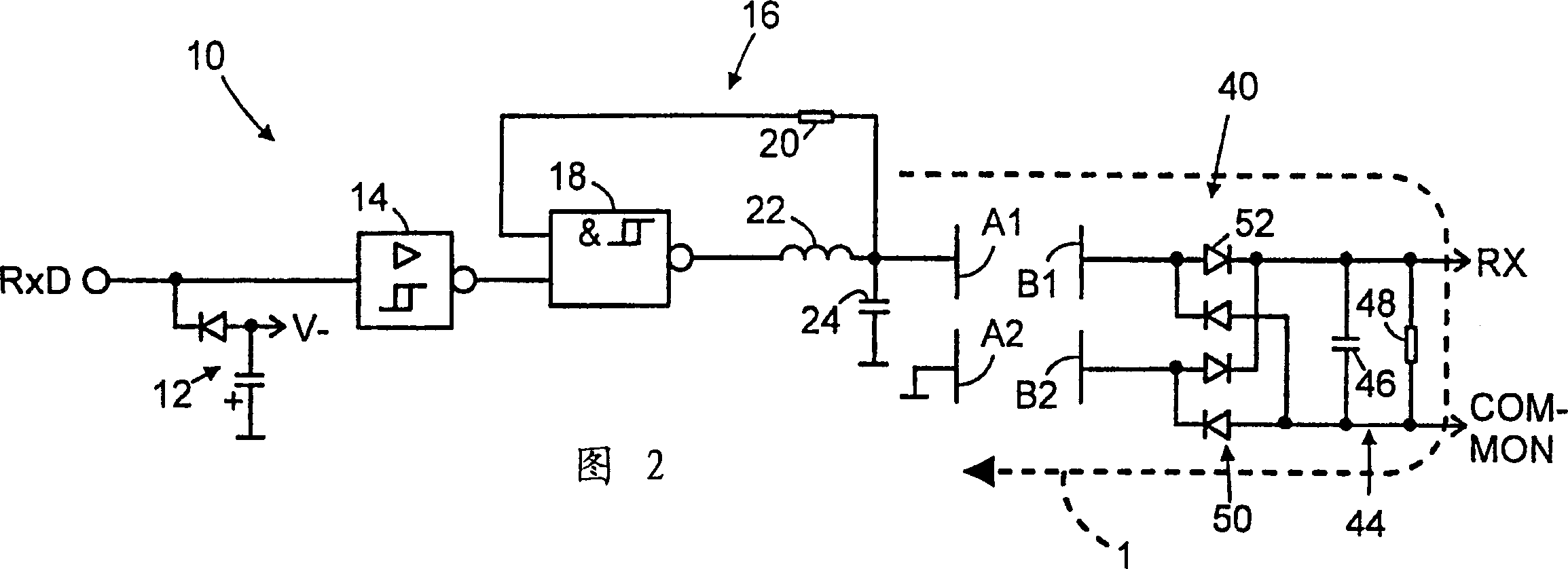 System for wireless, bi-directional transfer of electric signals