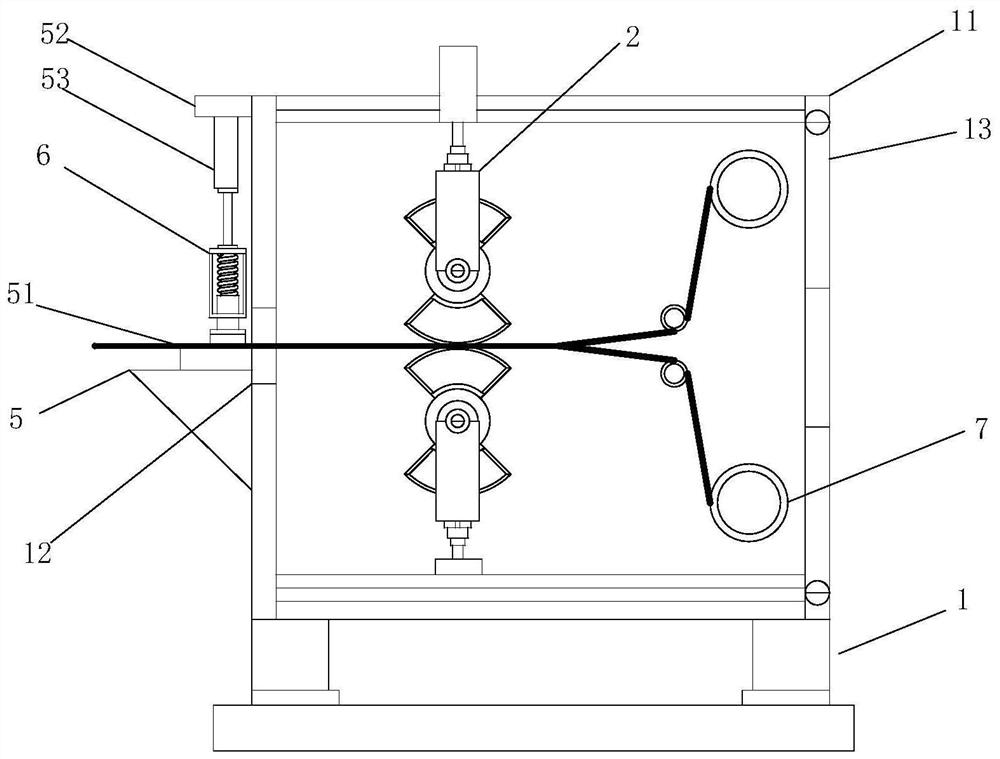 A fully automatic wire stripping machine wire feeding and pressing mechanism and operation method