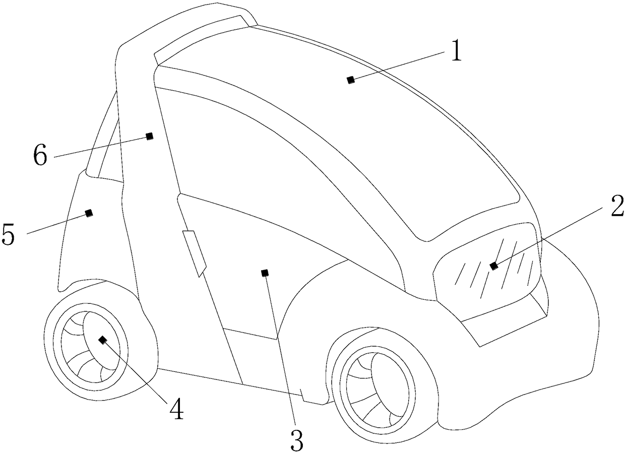 Electric vehicle with high safety protection performance