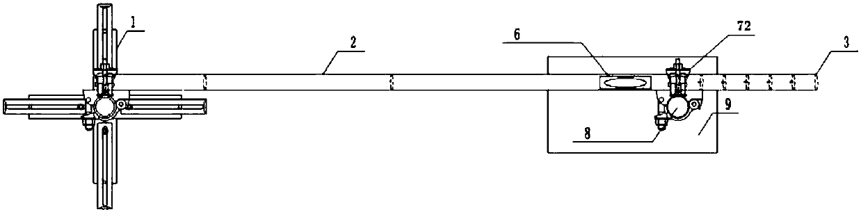 Adjustable total solar radiation measurement bracket and operation and application method thereof