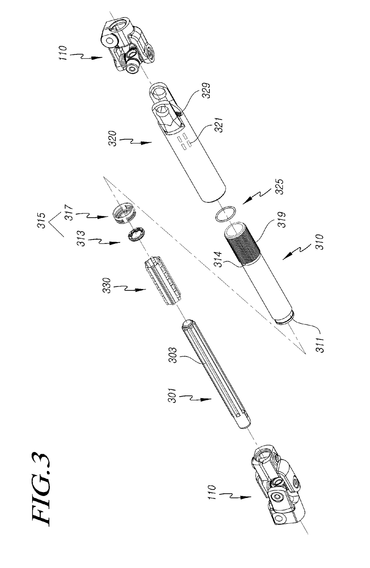 Steering apparatus for vehicle