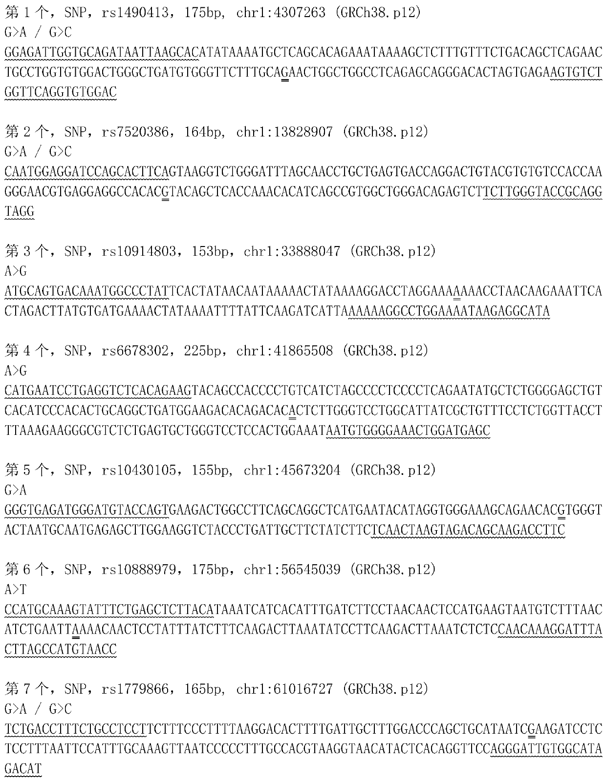 Primer combination for detecting 617 SNPs and InDel and application of primer combination in forensic identification and genetic relationship identification