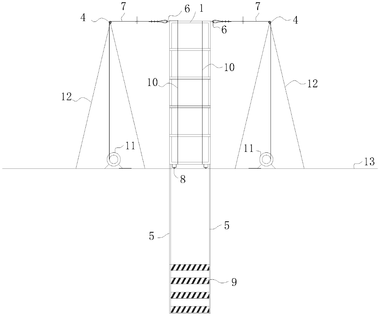 Hanging basket capable of moving horizontally and vertically