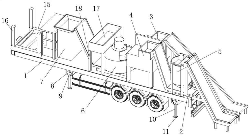 Movable equipment for preparing artificial stone based on spoil/muck