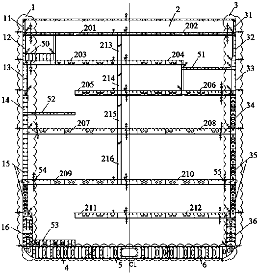 A segmented division design method for a G4 type rolling ship