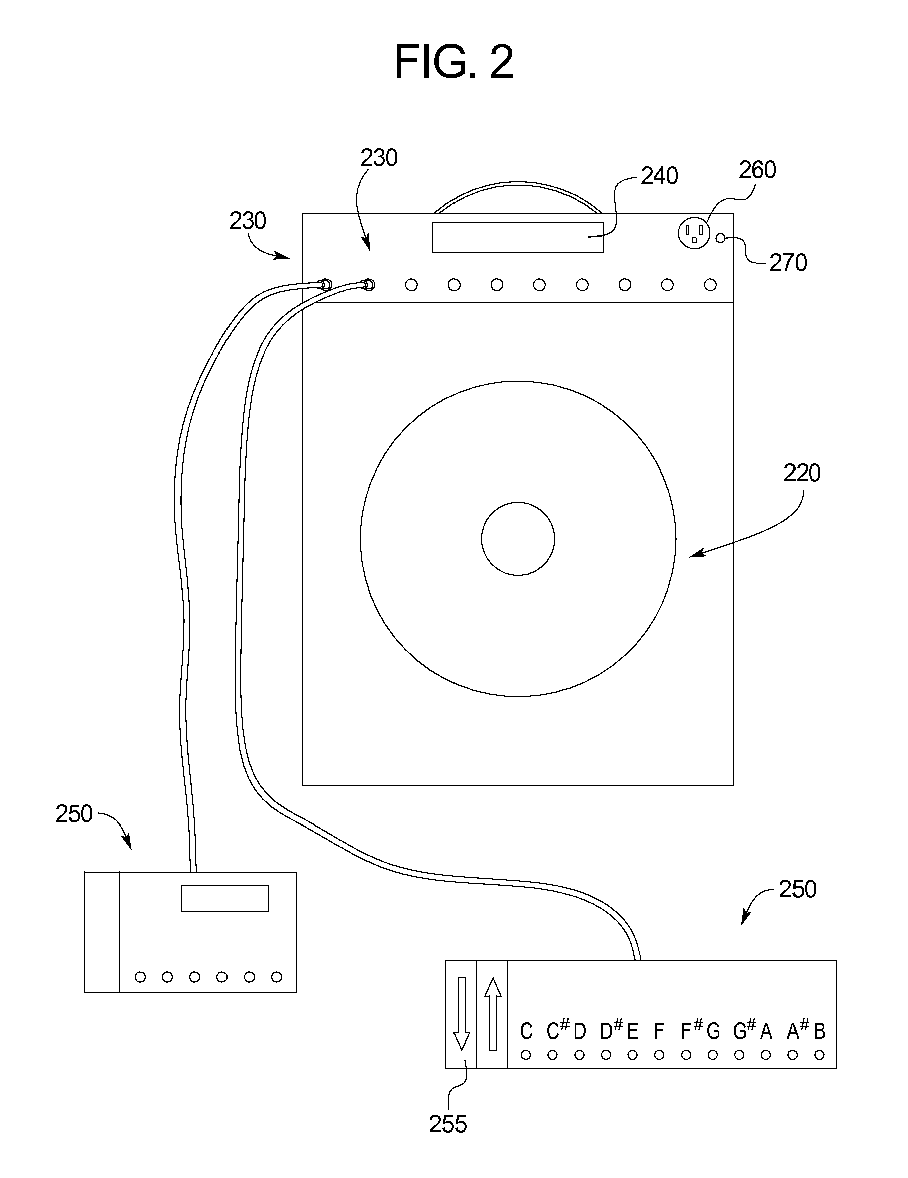 Keyboard guitar including transpose buttons to control tuning