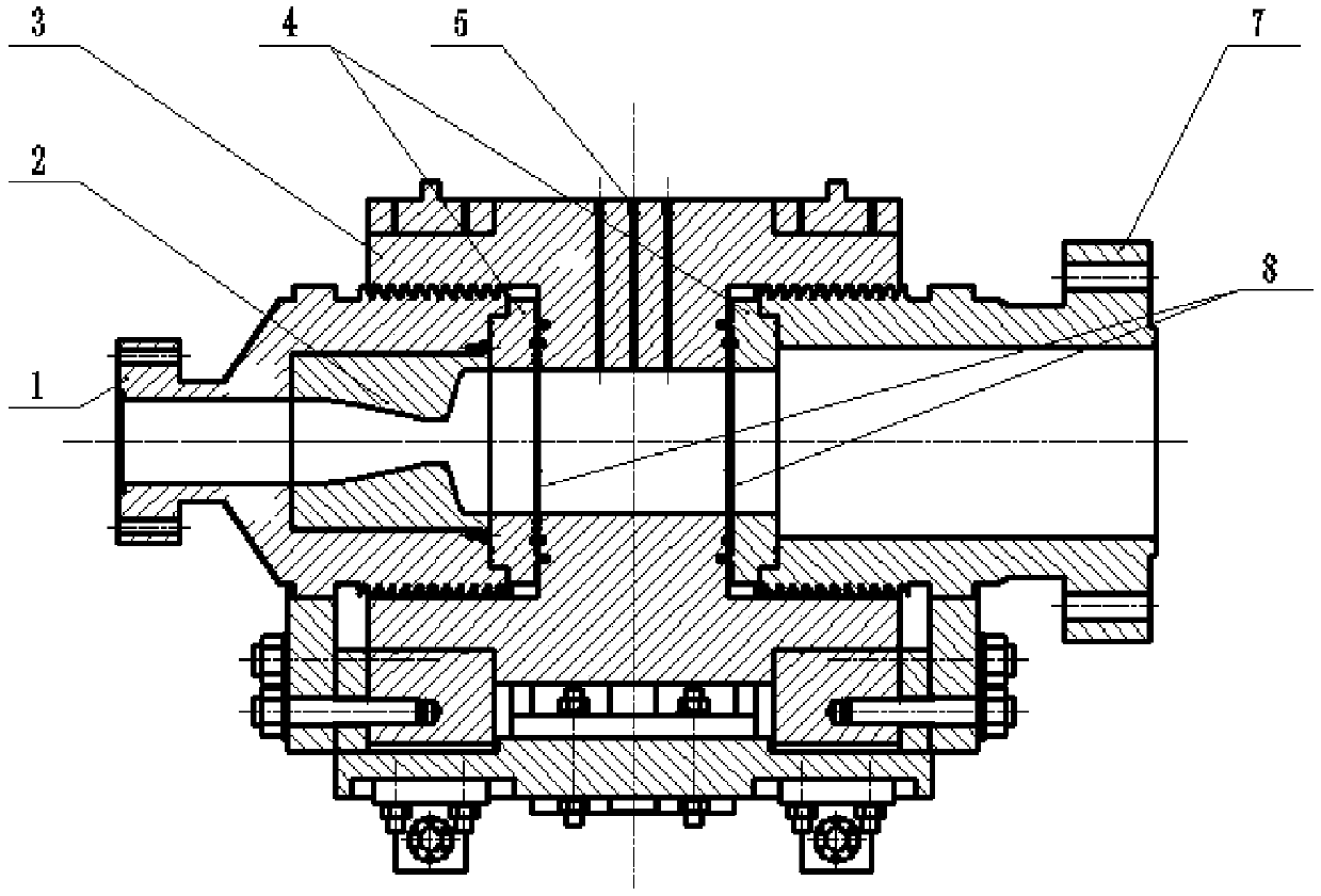 A membrane clamping device that can be used for double-membrane constant-pressure rupture and single-membrane impact rupture