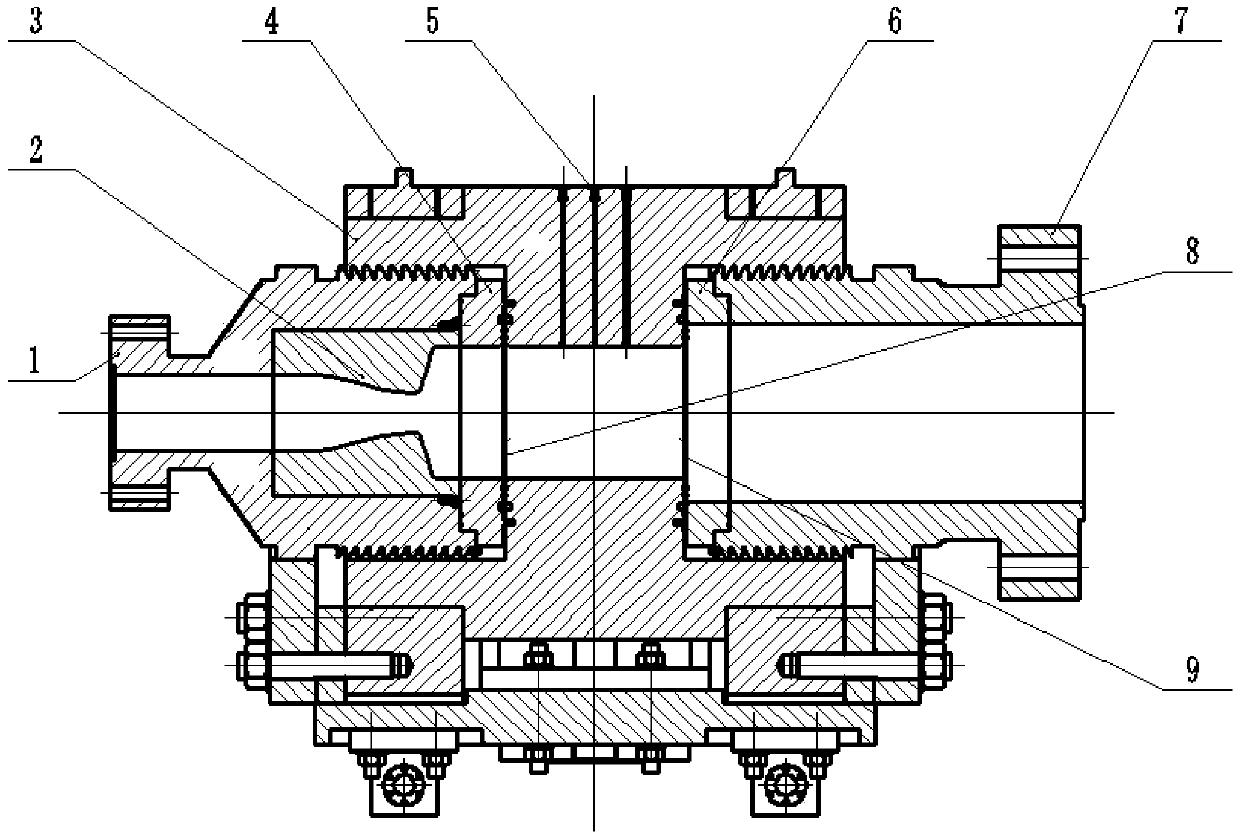 A membrane clamping device that can be used for double-membrane constant-pressure rupture and single-membrane impact rupture