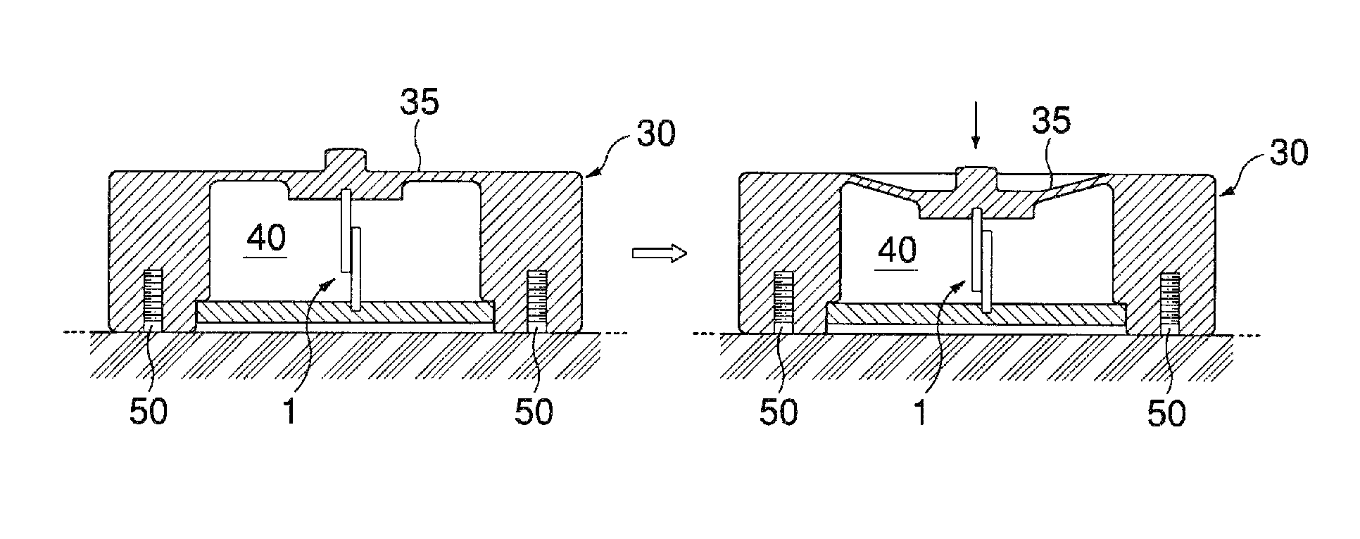 Load measuring transducer using induced voltage for reducing measuring errors and load measuring system using the same