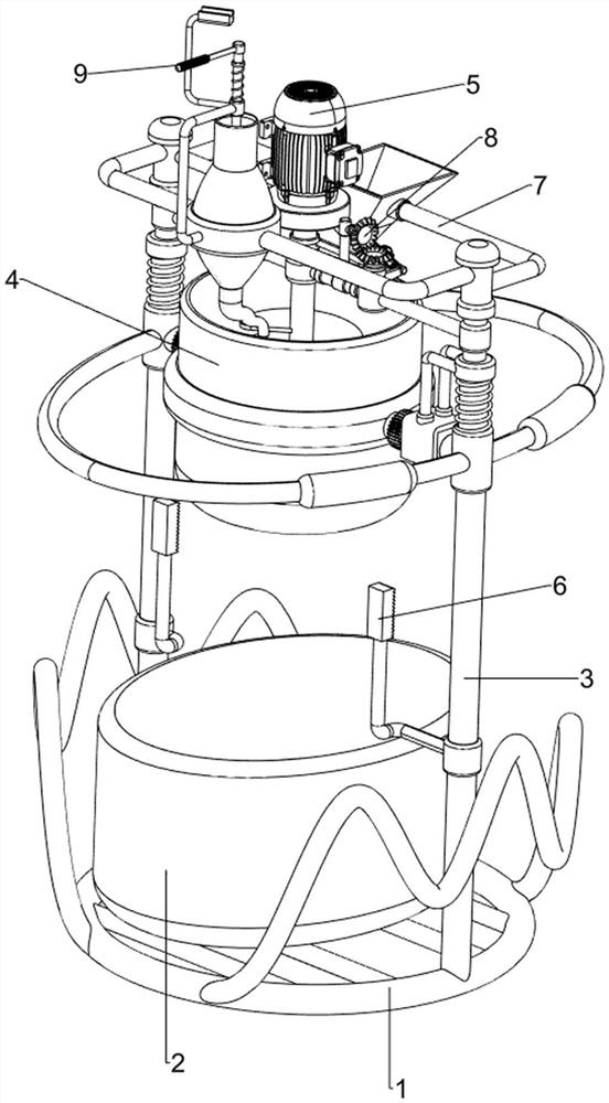 Mixing and preparation equipment for modified starch glue