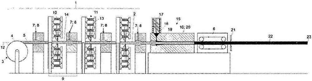 Device and method for producing a spring made of fiber composite material