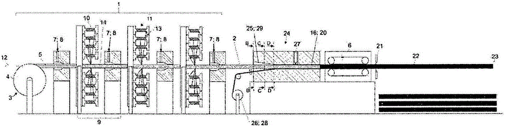 Device and method for producing a spring made of fiber composite material