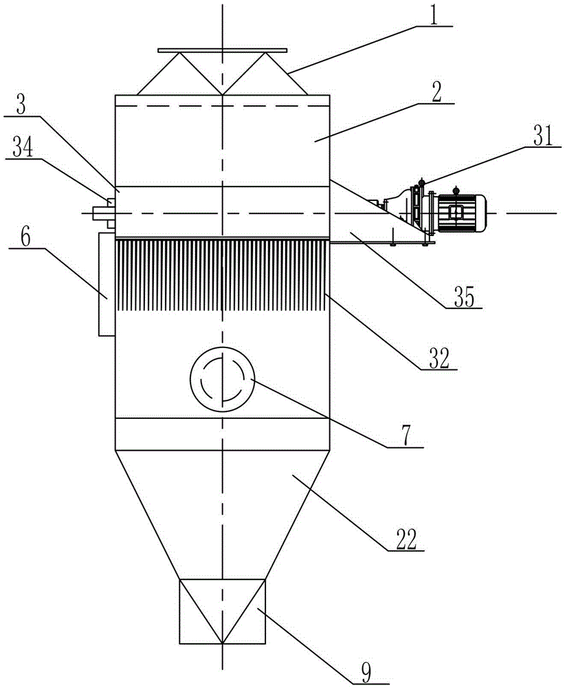 A kind of pulverized coal fiber separator