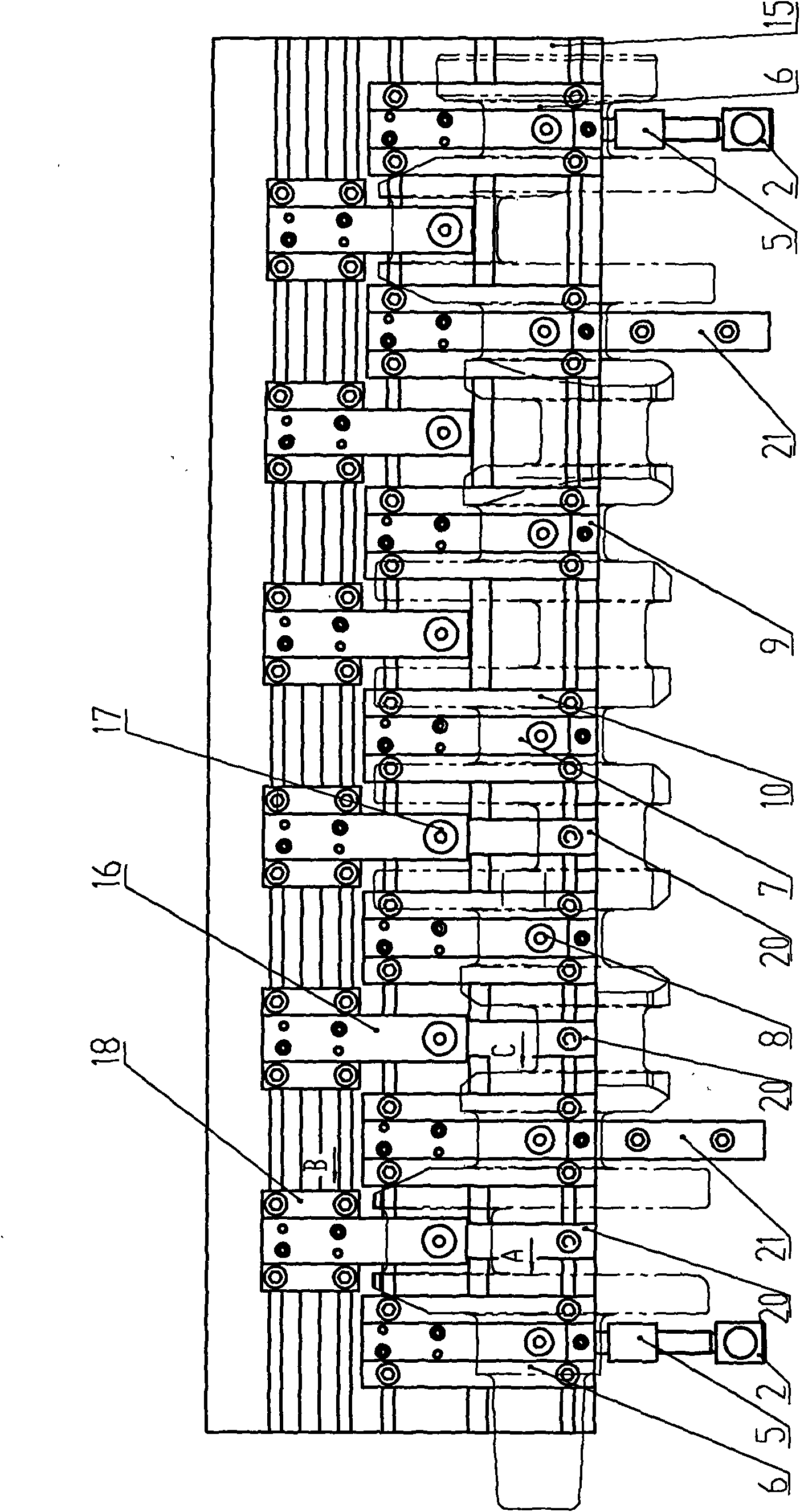 Clamp for drilling oil hole on crankshaft