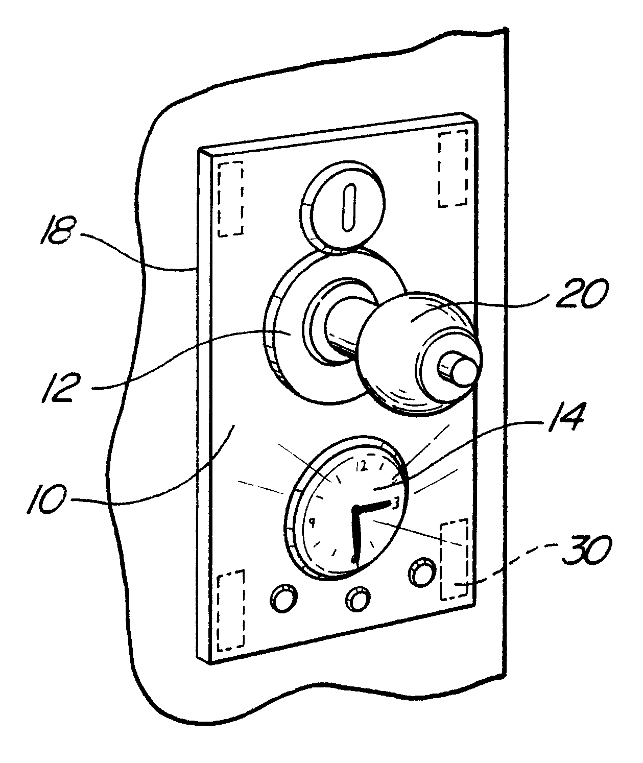 Illuminated article for a door having a handle