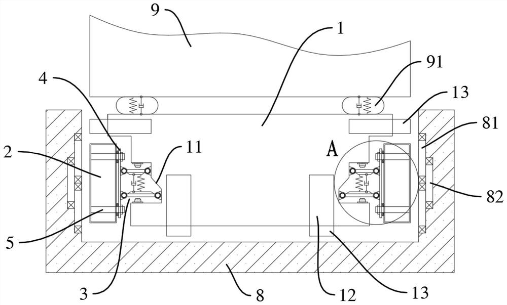 Superconducting magnet connecting device and superconducting electric magnetic levitation vehicle track system