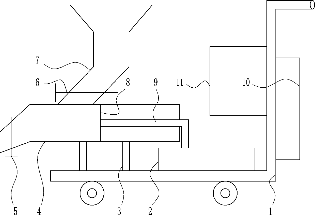 A device for recycling and utilizing pit-filling water for construction sites