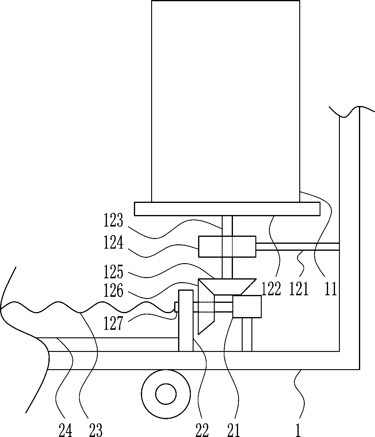 A device for recycling and utilizing pit-filling water for construction sites