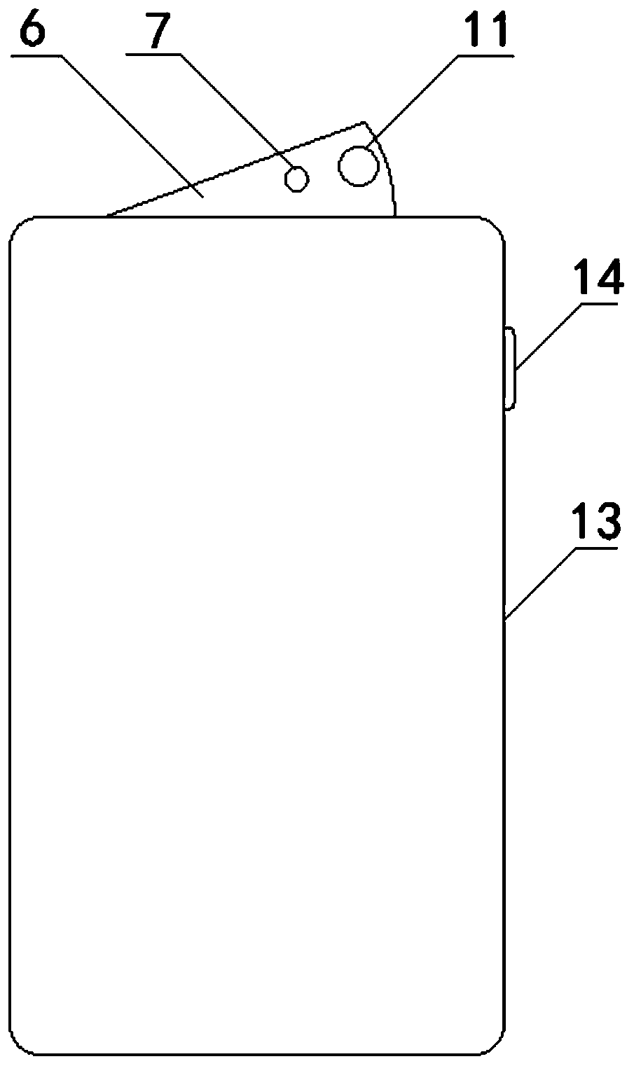 Mobile phone and camera rotating device arranged in mobile phone