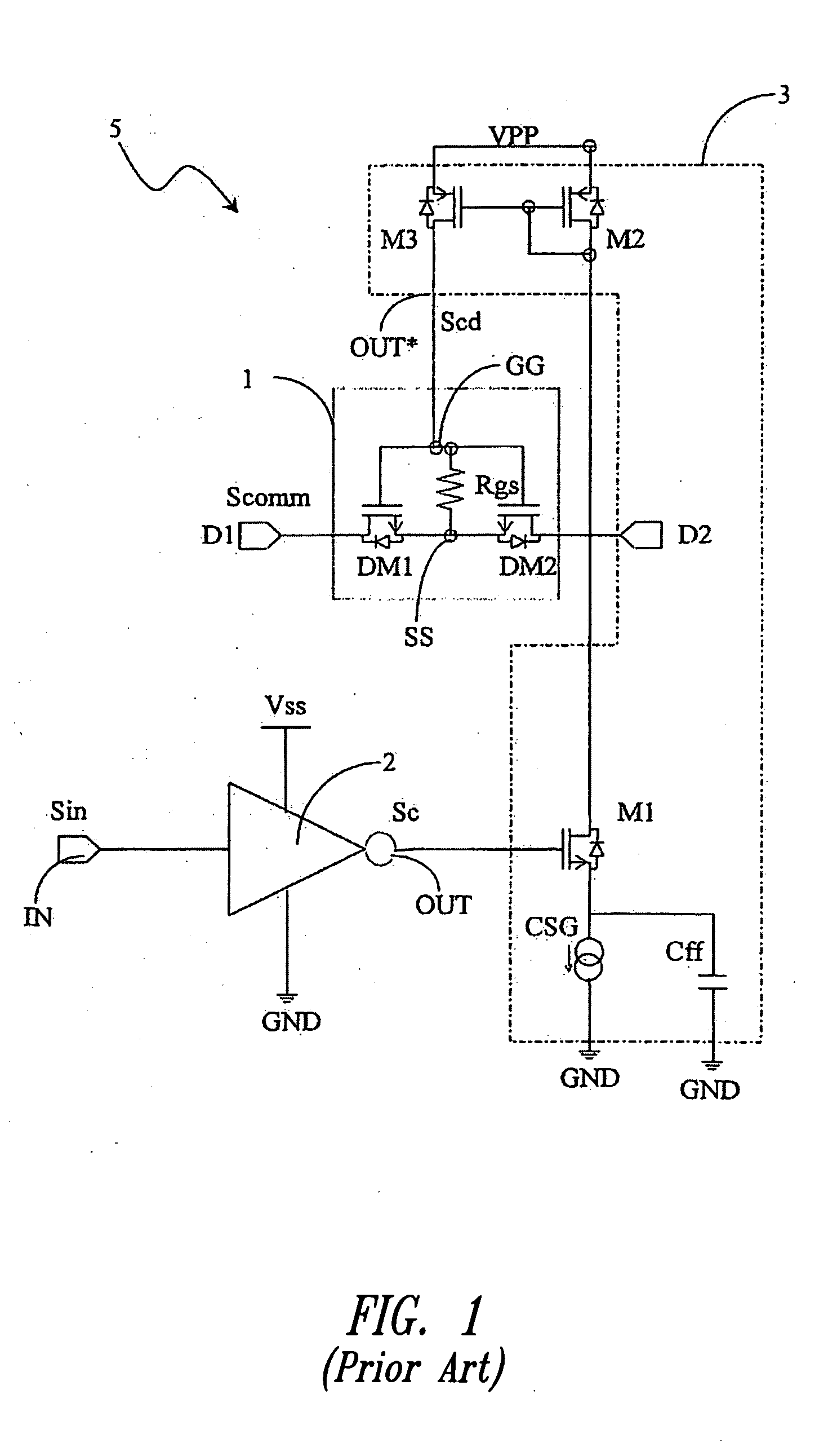 Driving configuration of a switch