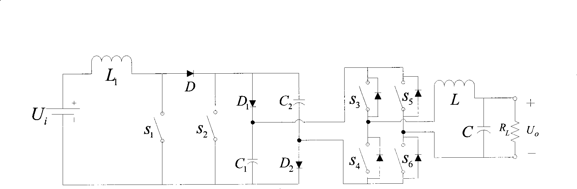 Tri-lever boosting inverter