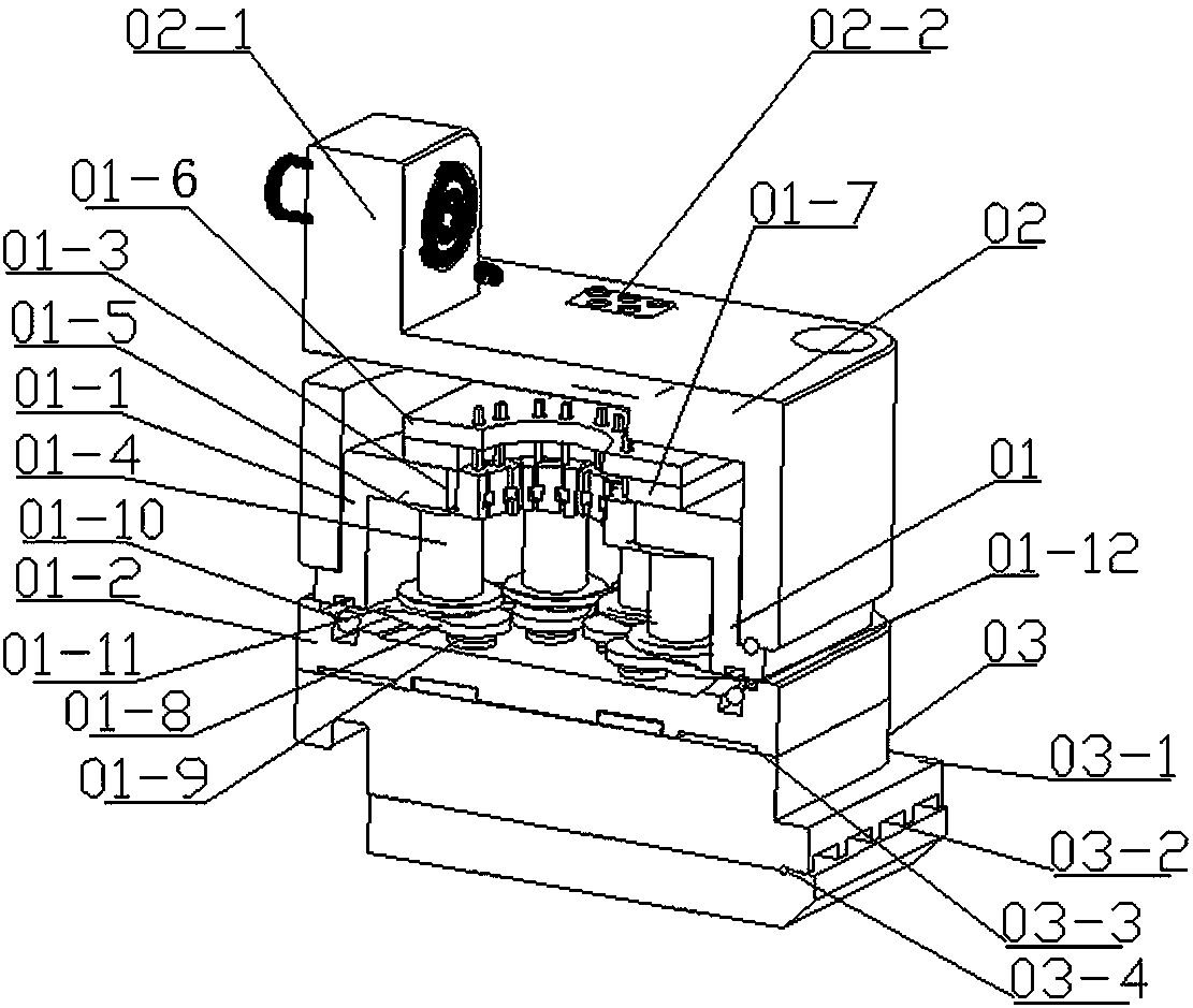 Integrated multi-group pneumatic high-frequency electromagnetic valve and working method thereof