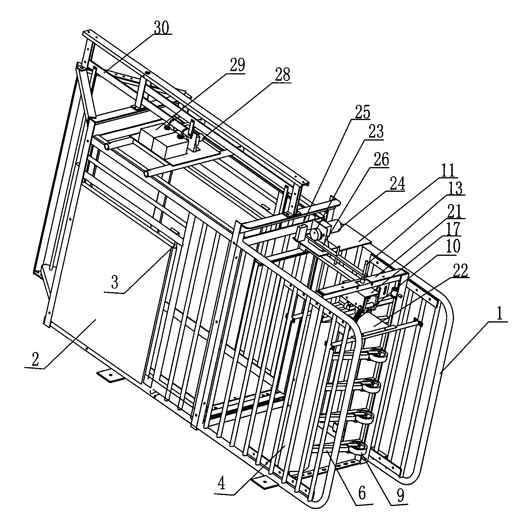 Admission passage capable of making pig feed